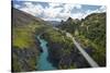 Bridge over Kawarau River, Kawarau Gorge, South Island, New Zealand-David Wall-Stretched Canvas