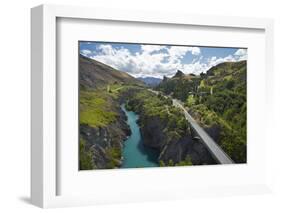 Bridge over Kawarau River, Kawarau Gorge, South Island, New Zealand-David Wall-Framed Photographic Print