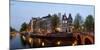 Bridge over Keizersgracht at dusk, Amsterdam, Netherlands-null-Mounted Photographic Print