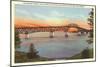 Bridge over Lake Champlain, Vermont-null-Mounted Art Print