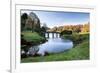 Bridge over Main Lake Landscape during Autumn.-Veneratio-Framed Photographic Print