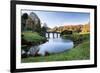 Bridge over Main Lake Landscape during Autumn.-Veneratio-Framed Photographic Print