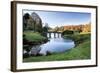 Bridge over Main Lake Landscape during Autumn.-Veneratio-Framed Photographic Print