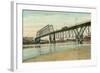 Bridge over Missouri, Omaha, Nebraska-null-Framed Art Print