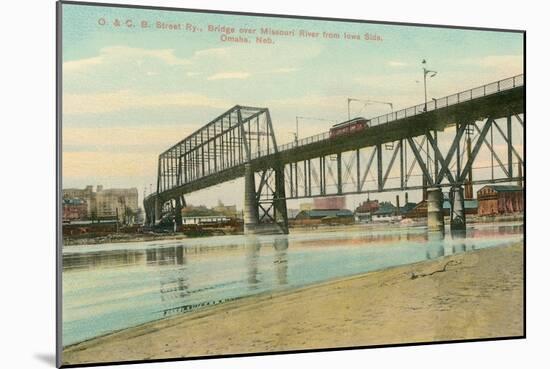 Bridge over Missouri, Omaha, Nebraska-null-Mounted Art Print