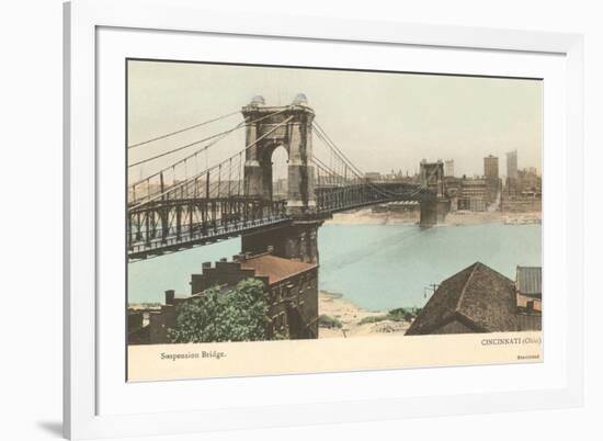 Bridge over Ohio, Cincinnati, Ohio-null-Framed Art Print