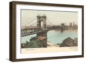 Bridge over Ohio, Cincinnati, Ohio-null-Framed Art Print