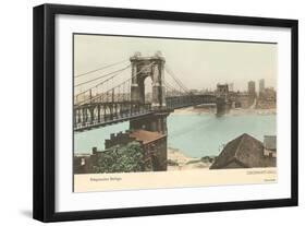 Bridge over Ohio, Cincinnati, Ohio-null-Framed Art Print