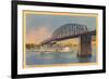 Bridge over Ohio River, Cincinnati-null-Framed Art Print