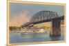 Bridge over Ohio River, Cincinnati-null-Mounted Art Print