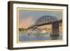 Bridge over Ohio River, Cincinnati-null-Framed Art Print