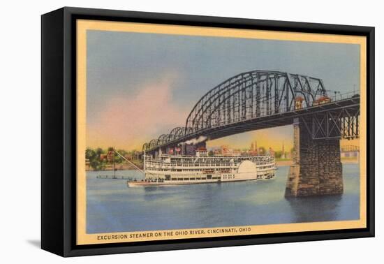 Bridge over Ohio River, Cincinnati-null-Framed Stretched Canvas