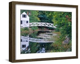 Bridge Over Pond in Somesville, Maine, USA-Julie Eggers-Framed Premium Photographic Print
