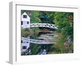 Bridge Over Pond in Somesville, Maine, USA-Julie Eggers-Framed Premium Photographic Print