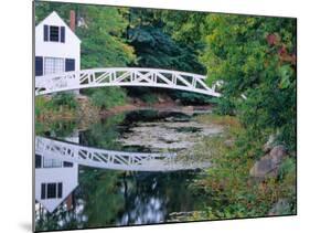 Bridge Over Pond in Somesville, Maine, USA-Julie Eggers-Mounted Photographic Print