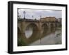 Bridge over Rio Ebro in Logrono, La Rioja, Spain-Janis Miglavs-Framed Photographic Print