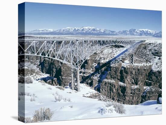 Bridge Over Rio Grande Gorge Near Taos, New Mexico, USA-Walter Rawlings-Stretched Canvas