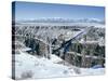 Bridge Over Rio Grande Gorge Near Taos, New Mexico, USA-Walter Rawlings-Stretched Canvas