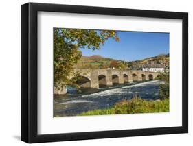 Bridge over River Usk, Crickhowell, Powys, Brecon, Wales, United Kingdom, Europe-Billy Stock-Framed Photographic Print