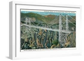 Bridge over Royal Gorge, Colorado-null-Framed Art Print