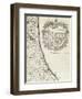 Bridge over Rubicon, Julius Caesar's Route, Detail from Map, Italy-null-Framed Giclee Print