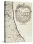 Bridge over Rubicon, Julius Caesar's Route, Detail from Map, Italy-null-Stretched Canvas