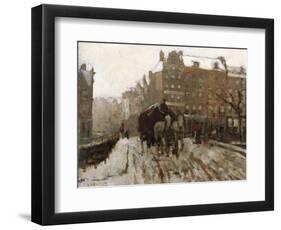 Bridge over Singel Canal by the Paleisstraat, Amsterdam, C.1895-1900-Georg-Hendrik Breitner-Framed Premium Giclee Print