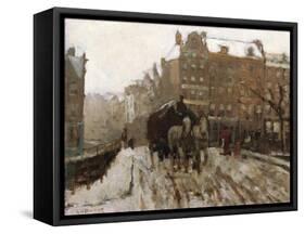 Bridge over Singel Canal by the Paleisstraat, Amsterdam, C.1895-1900-Georg-Hendrik Breitner-Framed Stretched Canvas