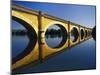 Bridge over the Dordogne River, Aquitaine, France-David Hughes-Mounted Photographic Print