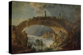 Bridge over the Falls-Hubert Robert-Stretched Canvas