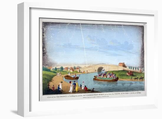 Bridge over the Grand Union Canal, Bayswater, London, 1801-null-Framed Giclee Print