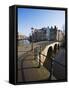 Bridge over the Keizersgracht Canal, Amsterdam, Netherlands, Europe-Amanda Hall-Framed Stretched Canvas