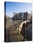 Bridge over the Keizersgracht Canal, Amsterdam, Netherlands, Europe-Amanda Hall-Stretched Canvas