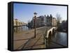 Bridge over the Keizersgracht Canal, Amsterdam, Netherlands, Europe-Amanda Hall-Framed Stretched Canvas