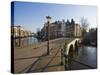 Bridge over the Keizersgracht Canal, Amsterdam, Netherlands, Europe-Amanda Hall-Stretched Canvas