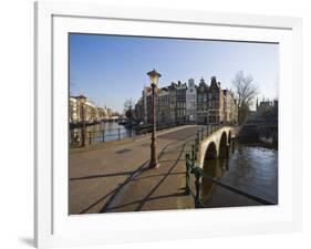 Bridge over the Keizersgracht Canal, Amsterdam, Netherlands, Europe-Amanda Hall-Framed Photographic Print