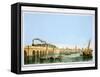 Bridge over the Lagoon, Venice, Italy, c1850-Giovanni Pividor-Framed Stretched Canvas