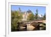 Bridge over the Lahn River and Medieval Old University Buildings, Marburg, Hesse, Germany, Europe-Nick Upton-Framed Photographic Print