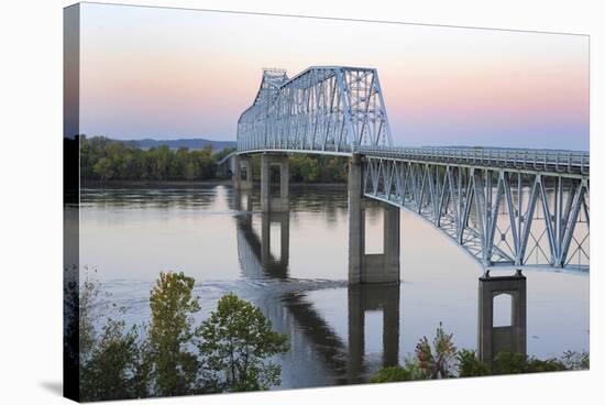 Bridge over the Mississippi River at Chester, Illinois-Gayle Harper-Stretched Canvas