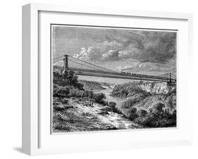 Bridge over the Niagara, Canada, 19th Century-null-Framed Giclee Print