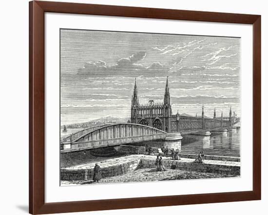 Bridge over the Rhine Between Strasbourg and Kehl-null-Framed Giclee Print