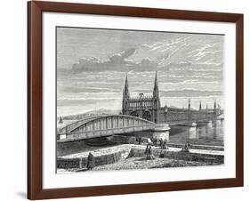 Bridge over the Rhine Between Strasbourg and Kehl-null-Framed Giclee Print