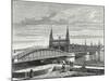 Bridge over the Rhine Between Strasbourg and Kehl-null-Mounted Giclee Print