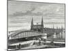 Bridge over the Rhine Between Strasbourg and Kehl-null-Mounted Giclee Print