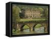 Bridge over the River and Chatsworth House, Derbyshire, England, United Kingdom, Europe-Christina Gascoigne-Framed Stretched Canvas