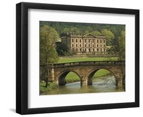 Bridge over the River and Chatsworth House, Derbyshire, England, United Kingdom, Europe-Christina Gascoigne-Framed Photographic Print