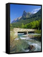 Bridge Over the River Arazas, Huesca (Pyrenees), Ordesa National Park, Aragon, Spain, Europe-Ruth Tomlinson-Framed Stretched Canvas