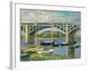 Bridge over the River at Argenteuil, 1874-Claude Monet-Framed Giclee Print