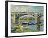 Bridge over the River at Argenteuil, 1874-Claude Monet-Framed Giclee Print