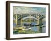 Bridge over the River at Argenteuil, 1874-Claude Monet-Framed Giclee Print